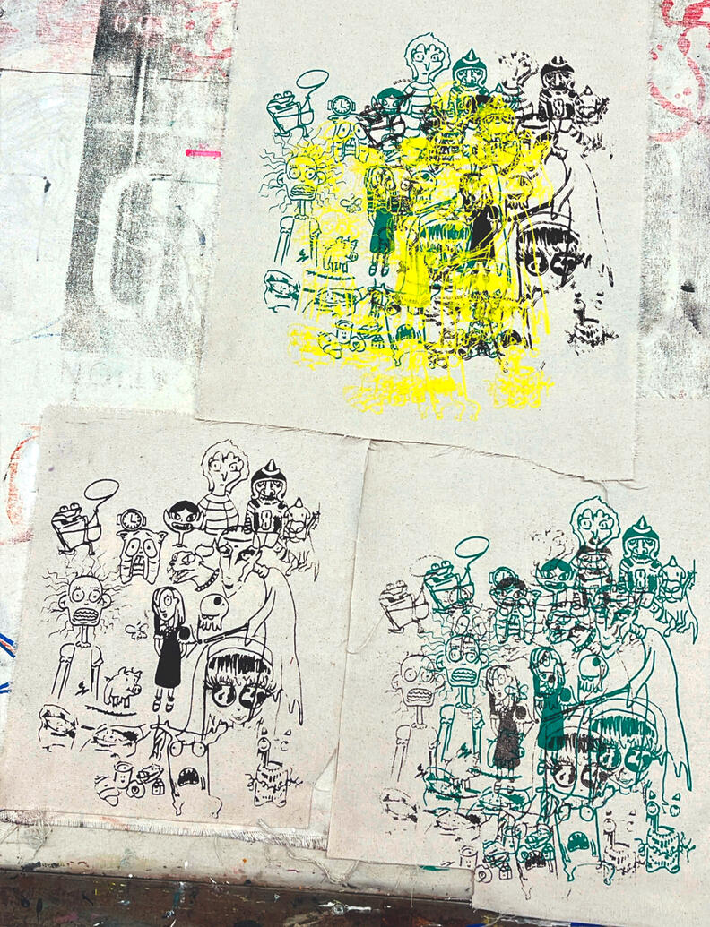 Chicken Scratch print