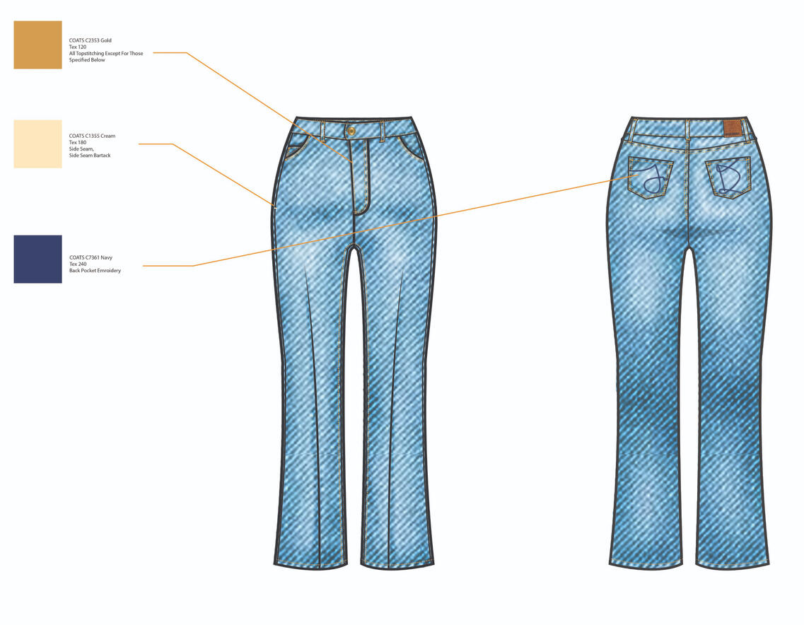 initials denim jeans